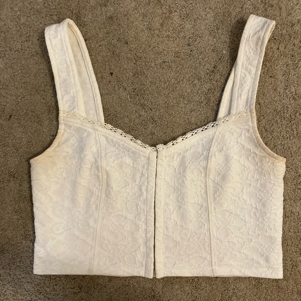 Urban Outfitters White Corset Top